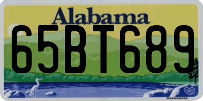 AL license plate 65BT689