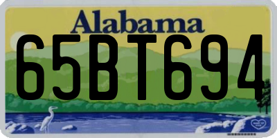 AL license plate 65BT694