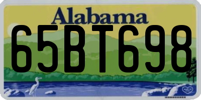 AL license plate 65BT698