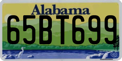 AL license plate 65BT699