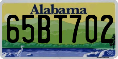AL license plate 65BT702