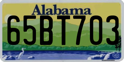 AL license plate 65BT703