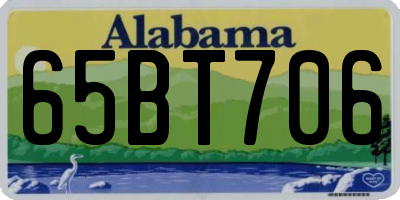 AL license plate 65BT706