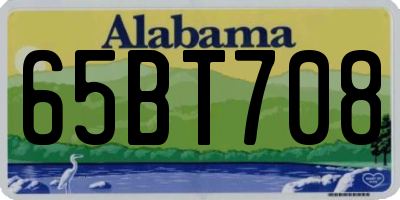 AL license plate 65BT708