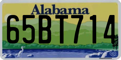 AL license plate 65BT714