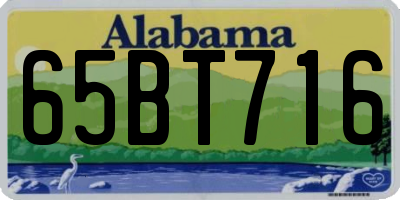 AL license plate 65BT716