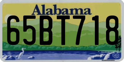 AL license plate 65BT718