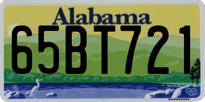 AL license plate 65BT721
