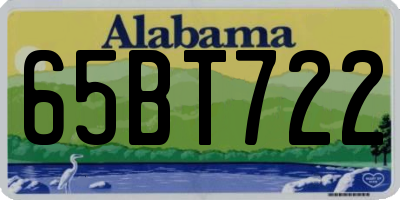 AL license plate 65BT722