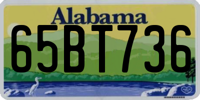 AL license plate 65BT736