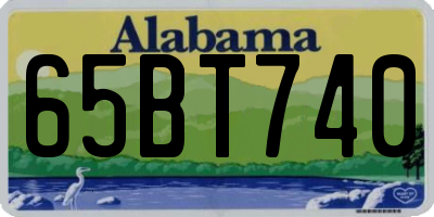 AL license plate 65BT740