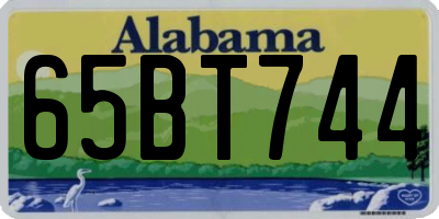 AL license plate 65BT744