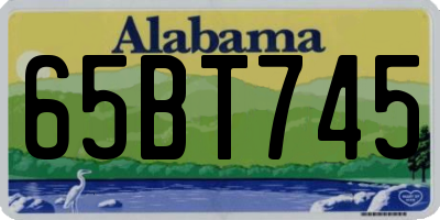 AL license plate 65BT745