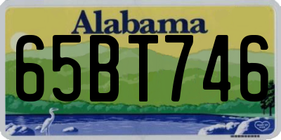 AL license plate 65BT746