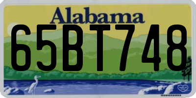 AL license plate 65BT748