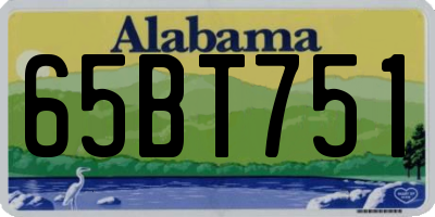 AL license plate 65BT751