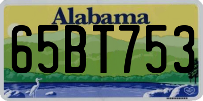 AL license plate 65BT753