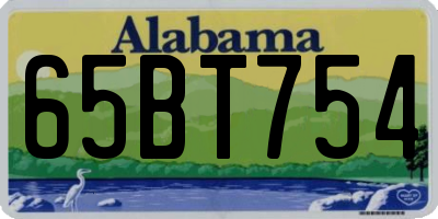 AL license plate 65BT754