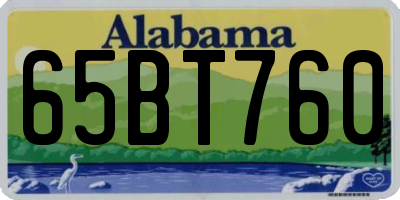 AL license plate 65BT760