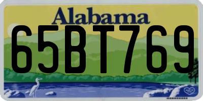 AL license plate 65BT769
