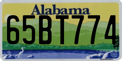 AL license plate 65BT774