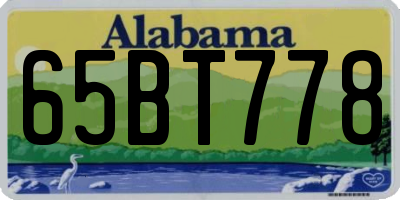 AL license plate 65BT778