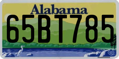 AL license plate 65BT785
