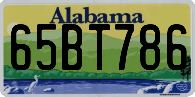 AL license plate 65BT786