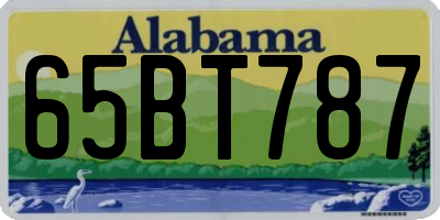 AL license plate 65BT787