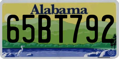 AL license plate 65BT792