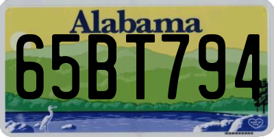 AL license plate 65BT794