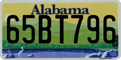 AL license plate 65BT796
