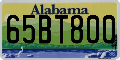 AL license plate 65BT800
