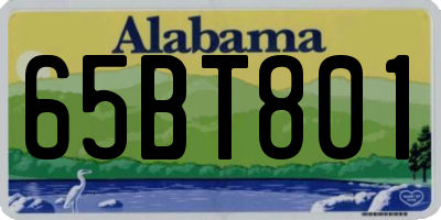 AL license plate 65BT801