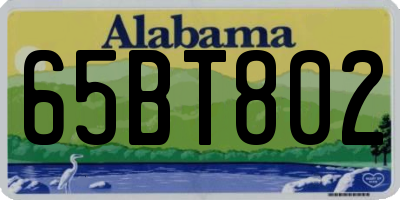 AL license plate 65BT802
