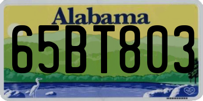 AL license plate 65BT803