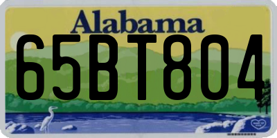 AL license plate 65BT804