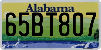 AL license plate 65BT807