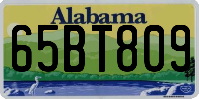 AL license plate 65BT809