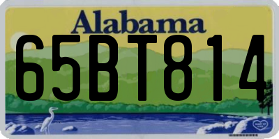 AL license plate 65BT814
