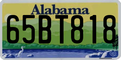 AL license plate 65BT818