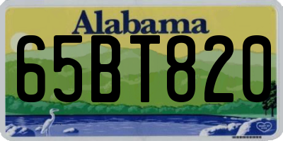 AL license plate 65BT820