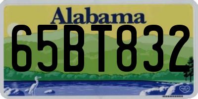 AL license plate 65BT832