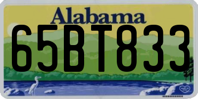 AL license plate 65BT833
