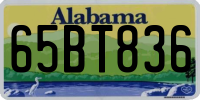 AL license plate 65BT836