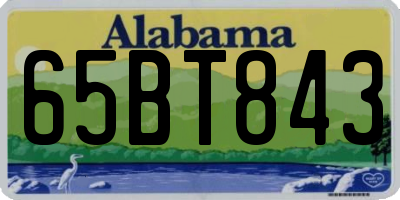 AL license plate 65BT843