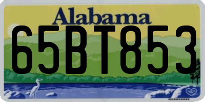 AL license plate 65BT853