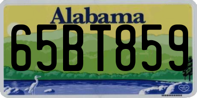 AL license plate 65BT859