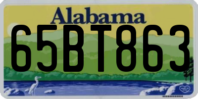 AL license plate 65BT863