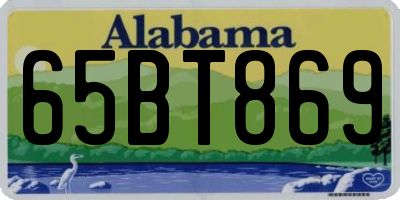 AL license plate 65BT869